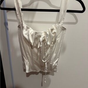 Miaou Ivory Corset Top